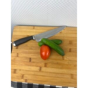 Hampton Forge Epicure 8 Inch Chef Knife Superior Steel 10-118K-7T-8 Black Silver